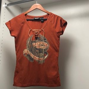 Harley Davidson silver studded Shirt